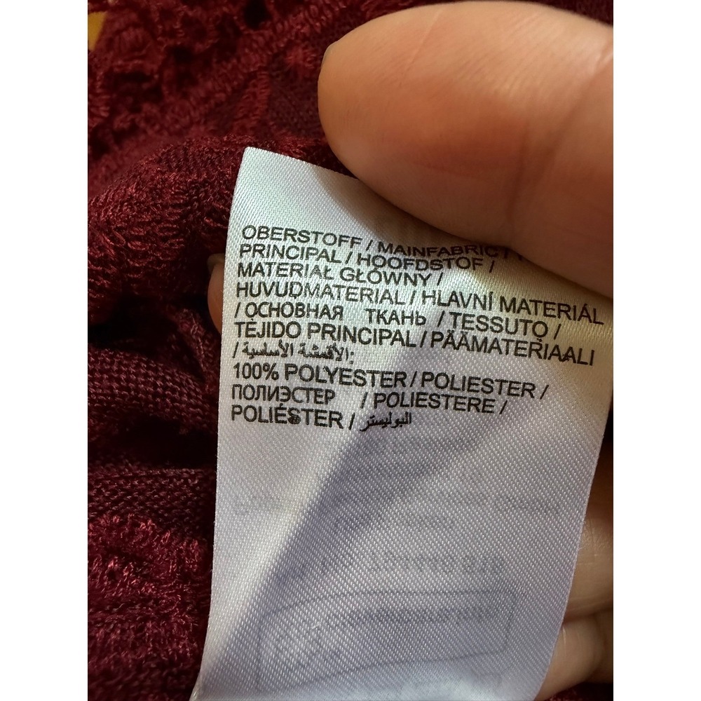 Ulla Popken Embroidered Pullover Poncho‎ Style Blouse Red Plus Size 2 Oversized - Picture 11 of 11